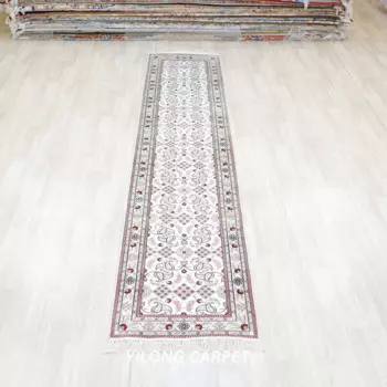 Шелковые коврики ручной работы Yilong 2,5x12 дюймов, ковер современного искусства для прихожей (YJH243AB)