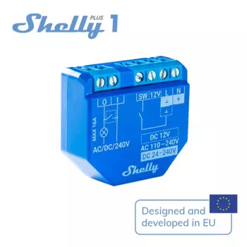 Shelly Plus 1 Wi-Fi Bluetooth Переключатель