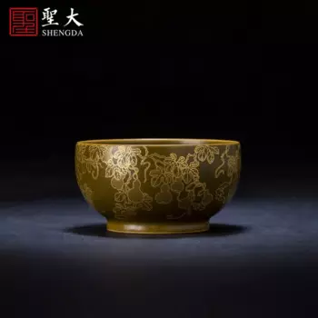 Shengda керамическая чайная чашка кунг-фу чайная чашка чайный порошок глазурованная ворсовая Золотая чашка с рисунком железа Женская чашка Цзиндэчжэнь