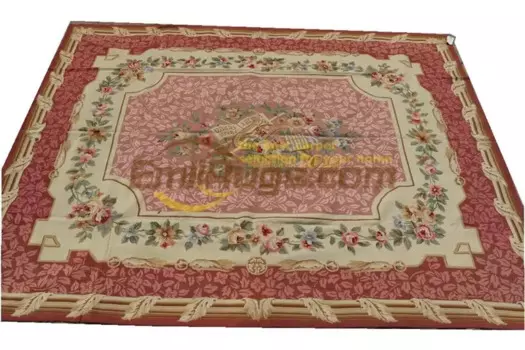 Шерстяные плетеные ковры ручной работы с цветочными розами, прямоугольные шерстяные вязаные ковры