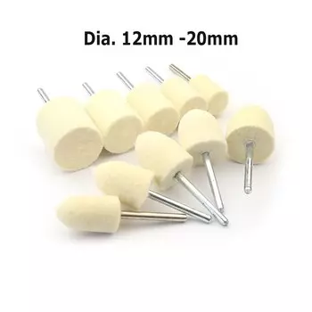 Шерстяные войлочные бобы RAMS BRALIN 10 шт., диаметр 12-20 мм, хвостовик 3 мм