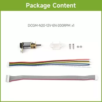 Шестеренчатый двигатель постоянного тока Waveshare N20, высокоточный редукционный мотор с магнитным датчиком холла, встроенный 6-контактный разъем, используется металлический материал