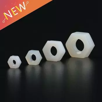 Шестигранная гайка шестигранная DIN934 M3 M4 M6 M8 PA66, 50 шт