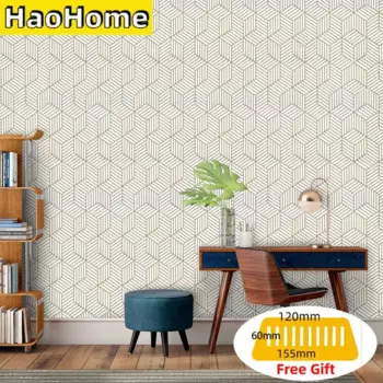 HaoHome шестигранная контактная бумага для стен ПВХ