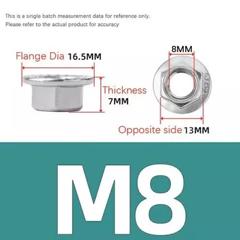 Шестигранные фланцевые гайки из алюминиевого сплава M5 M6 M8 M10