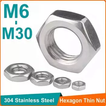 Шестигранные гайки DUOJI из нержавеющей стали 304, M6-M20