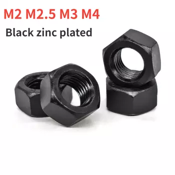 Шестигранные гайки M2 M2.5 M3 M4 из углеродистой стали