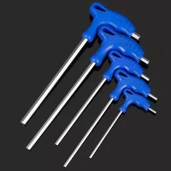 Шестигранный ключ Cr-v 3/4/5/6 мм синий OEMG