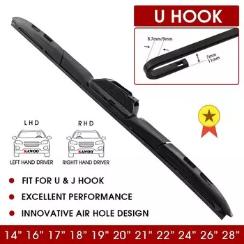 Щетка стеклоочистителя автомобильная, 14, 16, 17, 18, 19, 20, 21, 22, 24, 26, 28 дюймов, многофункциональные резиновые Дворники для лобового стекла, автомобильные аксессуары, 1 шт.