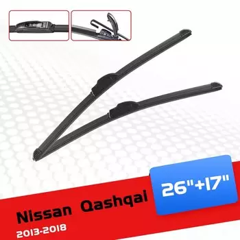 Щетка стеклоочистителя CELANOVA для Nissan Qashqai J11 2013-2018 26 + 17 дюймов, резиновая щетка для лобового стекла