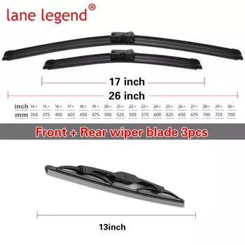 Щетки стеклоочистителя для Cadillac SRX, 2010-2016, 26 + 17 + 13 дюймов, аксессуары для резака, 2010, 2011, 2012, 2013, 2014, 2015, 2016