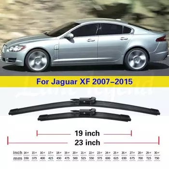 Щетки стеклоочистителя для Jaguar XF 2007-2015, 2 шт., передние стеклоочистители 23 дюйма + 19 дюймов, аксессуары для стеклоочистителя, 2011, 2012, 2013, 2014, 2015