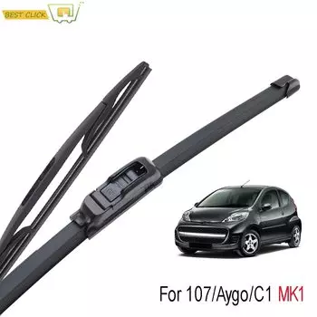 Щетки стеклоочистителя Misima для Toyota Aygo Peugeot 107 2005 2006 2007 2008 2009 2010, переднее и заднее стекло для Citroen C1 MK1