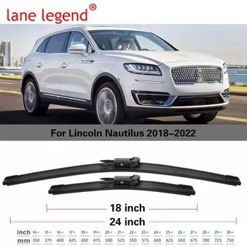 Щетки стеклоочистителя переднего лобового стекла автомобиля для Lincoln Nautilus 2018 2019 2020 2021 бесшумные резиновые аксессуары без рамы