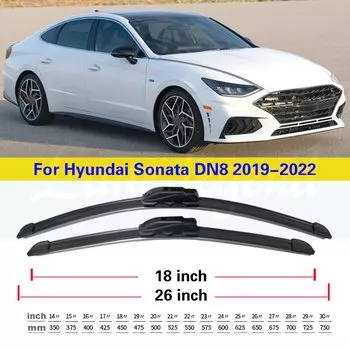 Щетки стеклоочистителя передние для Hyundai Sonata DN8 2019 2020 2021 2022, 26 дюймов + 18 дюймов