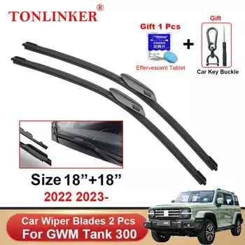 Щетки стеклоочистителя TONLINKER для GWM TANK 300 2022 2023 2,0 AT 4WD, автомобильные аксессуары, щетки стеклоочистителя переднего стекла, товары для резки