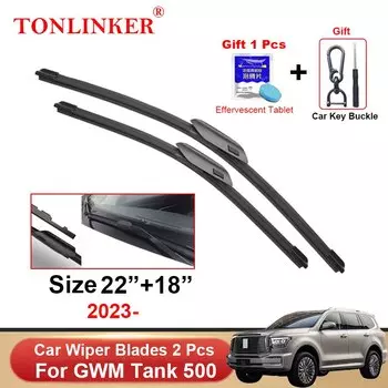 Щетки стеклоочистителя TONLINKER для GWM TANK 500 SUV 2023 3,0 T AT 4WD, автомобильные аксессуары, щетки стеклоочистителя переднего стекла, товары для резки