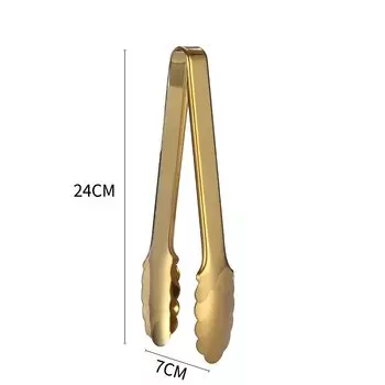 Щипцы для еды MEXQCH золотые из нержавеющей стали