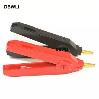 Щипковые зажимы DBWLI 2 шт., медные, золотая пластина, серый + черный + красный