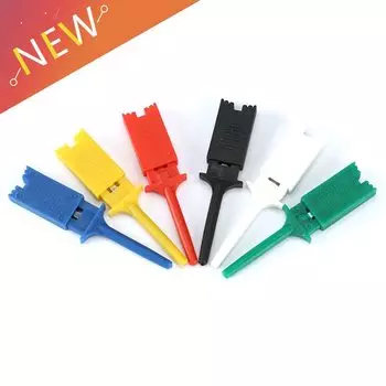 Щипковые зажимы для тестовых крючков Your Cee, 12 шт., красный, черный, желтый, синий, зеленый, белый