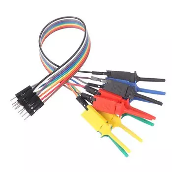 Щипковые зажимы HUXUAN Logic Analyzer Cable Jumper Wire Clip