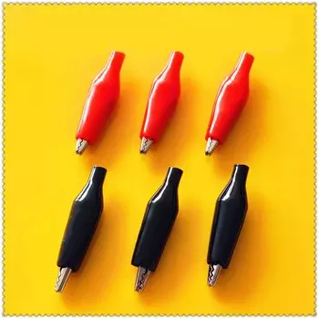 Щипковые зажимы Pixiuonline S4 28 мм черные и красные 6 шт