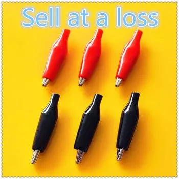 Щипковые зажимы Pixiuonline S4 28мм черные/красные 6шт