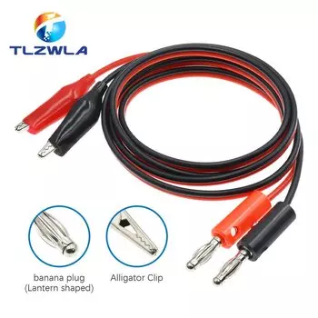 Щипковые зажимы TLZWLA 4 мм с банановой колодкой 1 м