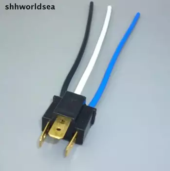 Shhworldsea 10 шт. H4 9003 3-контактный штекер Pulg нейлон 10 шт. гнездо для лампы для держателя разъема для галогенных фар