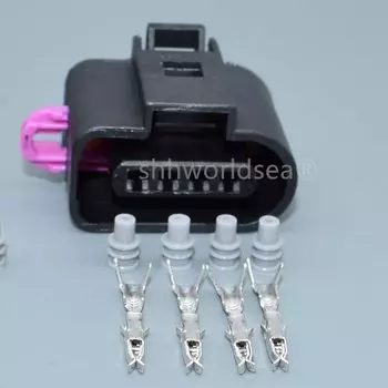 Shhworldsea 1,5 мм мужской и женский комплект, 4-контактный разъем датчика воздушного пресса, ремонтный комплект для A4 A6 VW, новый 1J0 973 704 1J 0973704