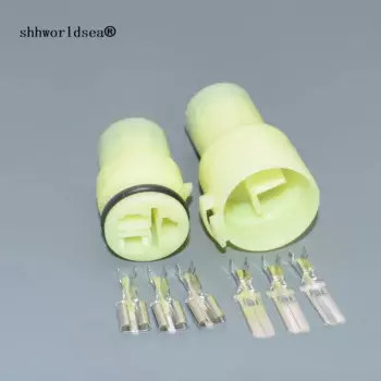Shhworldsea 3-контактный 6,3-мм автомобильный водонепроницаемый разъем для свечей зажигания, разъем «мама» и «папа», 6187-3551 6180-3541