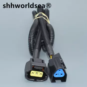 Shhworldsea 3-контактный разъем 1,8 мм 1996-подходит для генератора Ford, трехпроводная проводка Pigtail 1U2Z-14S411-TA, проводной разъем 184032-1