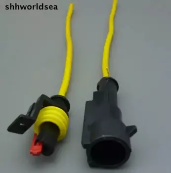 Shhworldsea 5 пар 30 пар 100 пар 1,5 мм автоматический разъем 1Pin/полосный мужской женский HID водонепроницаемый комплект электрических разъемов
