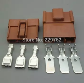 Shhworldsea 7,8 мм 3-контактный Электрический автомобильный жгут проводов, женский и мужской разъем, штекер 6098-0210 6098-0208