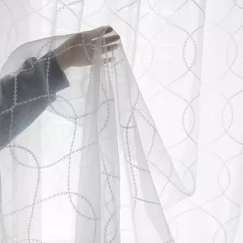 Шифоновая занавеска glsue белая