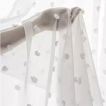 Шифоновая занавеска тияна белая