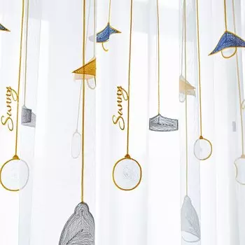 Шифоновая занавеска tounw, просвечивающая