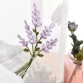 Шифоновая занавеска WPKIRA просвечивающая фиолетовая лавандовая