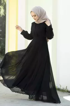 Шифоновое вечернее платье с поясом