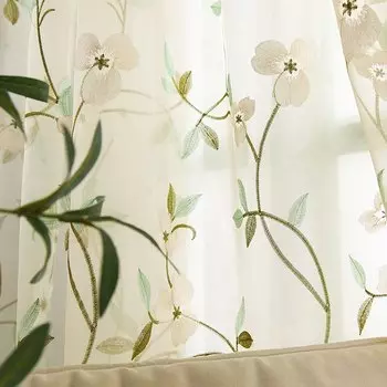 Шифоновые шторы tounw, цветочный принт