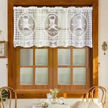 Шифоновые шторы WPKIRA, бежевые, короткие