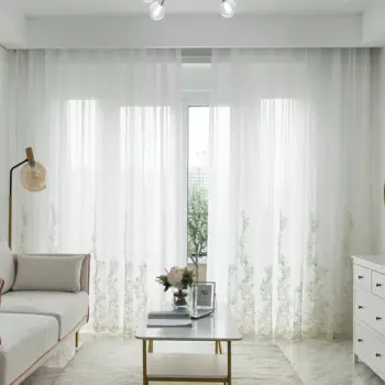 Шифоновые занавески glsue с вышивкой