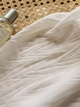 Шифоновые занавески XIMING белые плиссированные