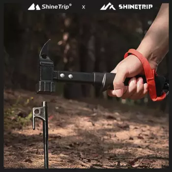 ShineTrip-молоток для кемпинговой палатки, уличный молоток, чугунный молоток, гвоздодер, молоток для рыбалки, стальная ручка