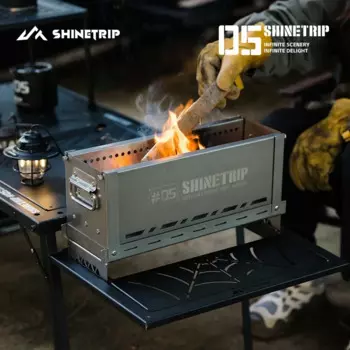 ShineTrip уличный настольный усилитель для кемпинга, зимняя атмосфера, отопление, термостойкий стол для барбекю из нержавеющей стали, складной