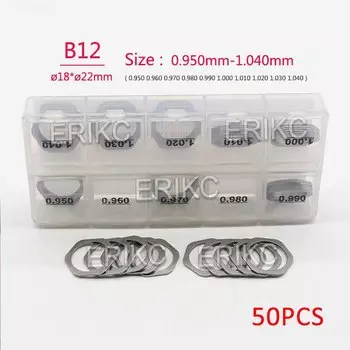 Шины B12 для дизельного инжектора, размер 0,90-1,19 мм, регулировка клапана дизельного инжектора, шины B12 для инъекций, зеркальные шайбы для BOSCH