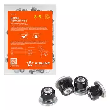 Шипы ремонтные 8-9 мм, 100 шт. в пакете со стикером AIRLINE ATRK-16 ATRK16