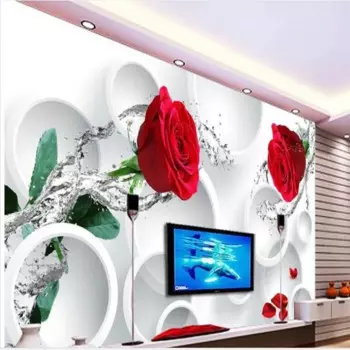 Широкомасштабная роспись wellyu, очаровательные Соблазнительные розы, 3D обои на стену для телевизора