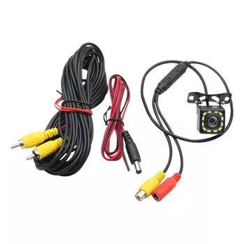 Широкоугольная HD автомобильная камера заднего вида Видеокамера заднего вида Автомобильная камера Резервная камера заднего вида 4/8/12 Светодиодная парковочная камера ночного видения