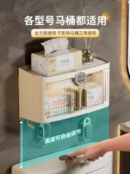 Шкаф для хранения над унитазом, без пробивки отверстий в ванной комнате, коробка для хранения принадлежностей в ванной комнате, стеллаж для хранения